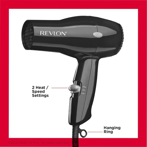 Revlon The Essential Blow Dryer Compact Travel Size 1875 Watts Ultra Lightweight - Picture 4 of 12